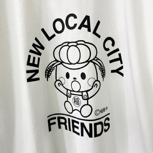 稲敷市オリジナルTシャツ「いなのすけTシャツ」[白・XLサイズ]｜オリジナル 半袖 シャツ イラスト プリント アパレル かわいい [1590]