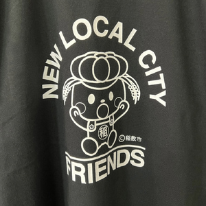 稲敷市オリジナルTシャツ「いなのすけTシャツ」[黒・XLサイズ]｜オリジナル 半袖 シャツ イラスト プリント アパレル かわいい [1593]