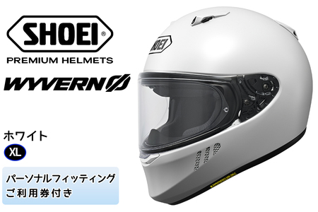 SHOEIヘルメット「WYVERNΦ ホワイト 」XL フィッティングチケット付き｜フルフェイス バイク ツーリング レーサー マルケス ショウエイ [1705]