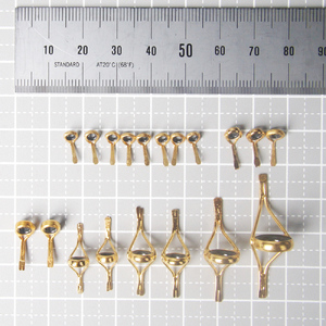 ヘチ竿用ガイドセット金メッキ｜ハンドメイド 釣具 ヘチ 竿 [1750]
