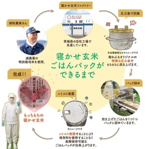 寝かせ玄米ごはんパック 小豆ブレンド 180g×24食｜国産 無添加 パックごはん 小豆 レトルト 玄米 ヘルシー [1178]