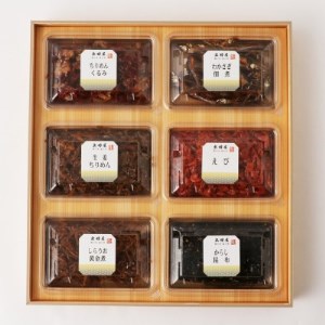 出羽屋の佃煮　6品セット_魚介・海産物  海苔・海藻   魚介・海産物 しらす・ちりめん  シラス チリメン  惣菜・加工品   _【配送不可地域：離島】【1329372】