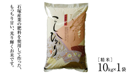 【 令和6年産 】 コシヒカリ 精米 10kg ( 10kg × 1袋 ) (茨城県共通返礼品 かすみがうら市) 米 ごはん もっちり 甘い コメ お米 白米 [EX002sa]