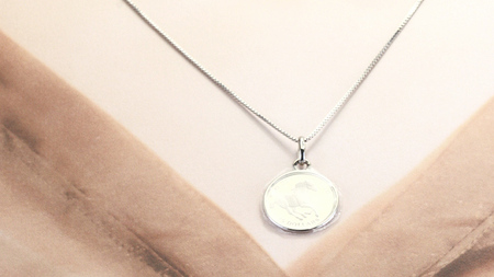 Pt1000 純プラチナ フォースコイン 1/10oz ペンダントトップ  [AH120sa]