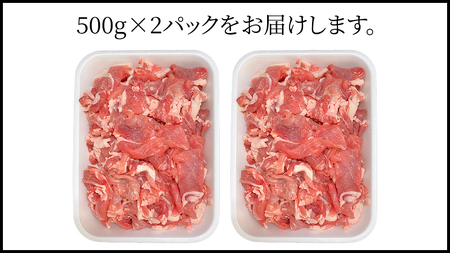 茨城県銘柄豚 「常陸の輝き」 切り落とし 1kg ( 500g × 2 パック ) (茨城県共通返礼品) 小分け ブランド豚 三元豚 豚肉 肉 冷凍 [FA001sa]