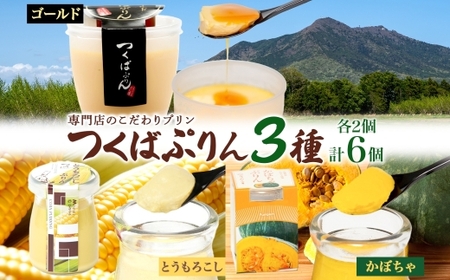 ゴールドぷりん ＆ とうもろこしプリン ＆ かぼちゃぷりん 各2個 計6個 [EW021sa]