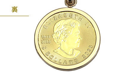 k24純金 メイプル リーフコイン 1/4oz ペンダントトップ  [AH135sa]