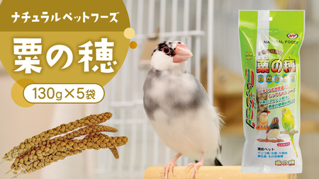 エクセル 粟の穂 130g × 5袋 小鳥用 鳥 ハムスター 小動物 ペットフード 餌 えさ ビタミン ミネラル 食物繊維 穀物  [BU023sa]