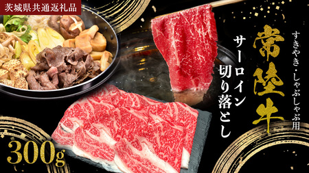 常陸牛 サーロイン 切り落とし ( すきやき しゃぶしゃぶ用 ) 300g (茨城県共通返礼品)  [CD100sa]