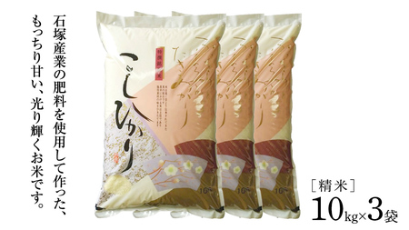 【 3ヶ月 定期便 】【 令和7年産 】 コシヒカリ 精米 10kg × 3回 ( 合計 30kg )（茨城県共通返礼品かすみがうら市） [EX019sa]