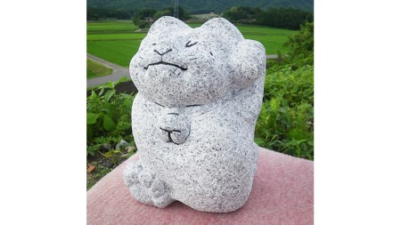 アクティブ招き猫 ねこの彫刻 招き猫 置物 オブジェ 彫刻 インテリア 工芸品 [AP007sa]