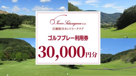 岩瀬桜川カントリークラブ ゴルフプレー利用券30,000円分 茨城県 桜川市 桜川 ゴルフ ゴルフ場 プレー 利用券 チケット 補助券 プレー券 [CW004sa]