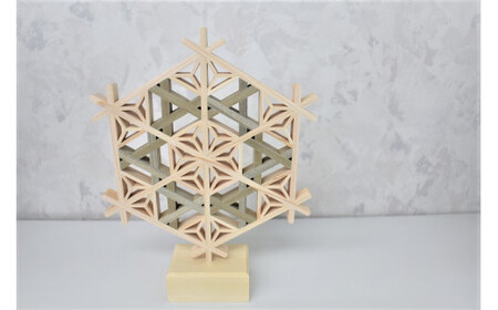 BK-8 飾り組子 コースター 胡麻殻麻葉 台付き 飾り組子 工芸品