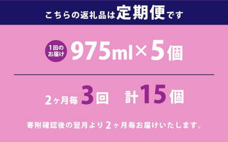 【2ヶ月毎3回定期便】マウスウォッシュ メイクアニューハビット （ノンアルコール フルーティシトラス）975ml×5個 セット  洗浄 洗口液 日用品