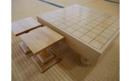 SS-25【 将棋盤 】新桂 20号 接合盤 足付き 駒台 セット 囲碁 将棋 木工品