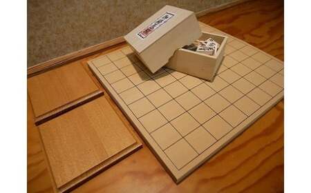 SS-15【 将棋盤 】新桂6号 接合折盤 セット 卓上 囲碁 将棋 木工品