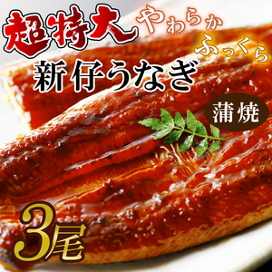 AD-94 やわらか新仔うなぎ超特大蒲焼230~250g 3尾 計690g以上