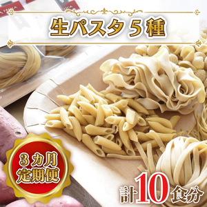 CJ-4 【3ヶ月定期便】 紅はるか使用 生パスタ5種（計10食分）