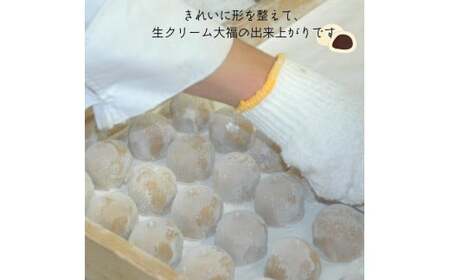 コシのあるお餅で包み込んだ大福「生クリーム大福」18個