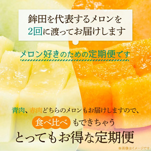 山一ファームのメロン『2ヵ月定期便』5月クインシー2玉・6月イバラキング2玉