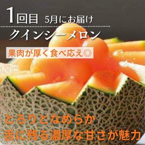 山一ファームのメロン『2ヵ月定期便』5月クインシー2玉・6月イバラキング2玉