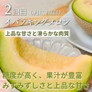 山一ファームのメロン『2ヵ月定期便』5月クインシー2玉・6月イバラキング2玉