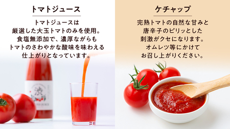 【 数量限定】【先行予約 】 -太陽の味- トマトジュース・トマトケチャップ各2本セット