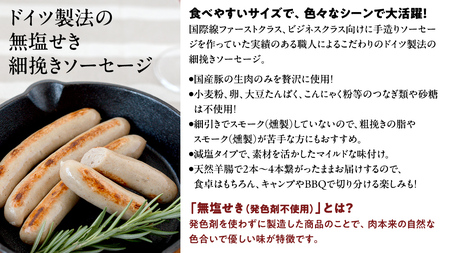 【2026年4月より順次出荷】国産 豚 職人が作る ドイツ 細挽き ソーセージ 【 小麦粉 卵 砂糖 不使用 】24本 計600g