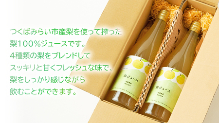 地元農家が作る つくばみらい市産 梨 を使った ジュース 720ml 2本セット 果汁100％ 