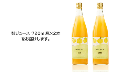 地元農家が作る つくばみらい市産 梨 を使った ジュース 720ml 2本セット 果汁100％ 