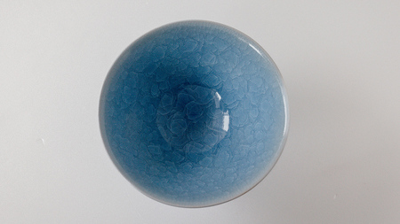 【氷裂貫入青瓷】抹茶茶碗 （小野寺裕司 作）