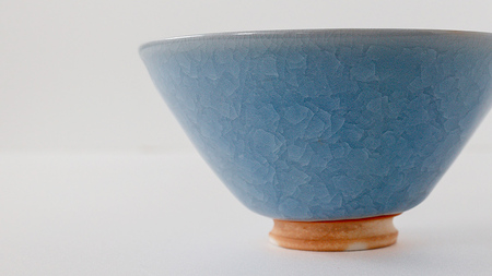 【氷裂貫入青瓷】抹茶茶碗 （小野寺裕司 作）