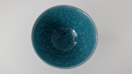 【氷裂貫入青瓷】抹茶茶碗 （小野寺裕司 作）