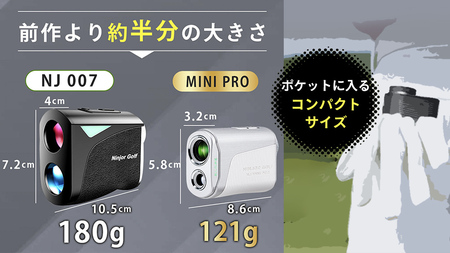 ふるなびWEEK対象】NINJOR GOLF NJ MINI PRO OLED ( シルバー