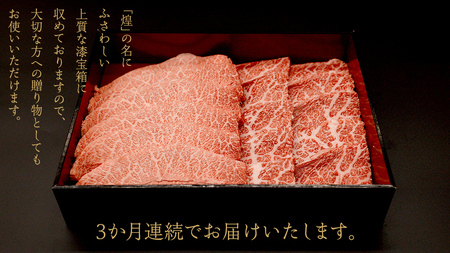 【定期便】<全3回> 【 常陸牛 煌 】 焼肉 希少部位 堪能セット 約2人前 (茨城県共通返礼品)