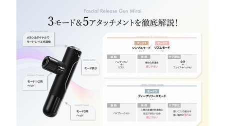 WAVE WAVE Fascial Release Gun Mirai ( スチールブルー )