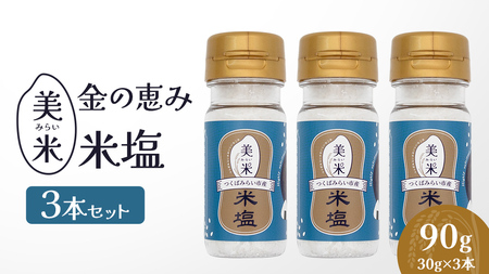 金の恵み米塩 美米～みらい～ 米塩３本セット