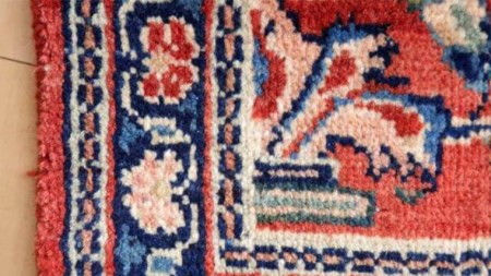 【限定1品】アラク産 トライバルラグ ビンテージ 1970年代 手織り ラグマット カーペット／ペルシャ絨毯 部族絨毯 ウール アクセントラグ