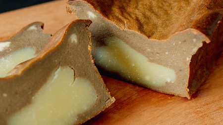 【 茨城県産 紅はるか 使用 】 猿島産 ほうじ茶 入り お芋 の 結 バスクチーズケーキ 【 パウンド型 】