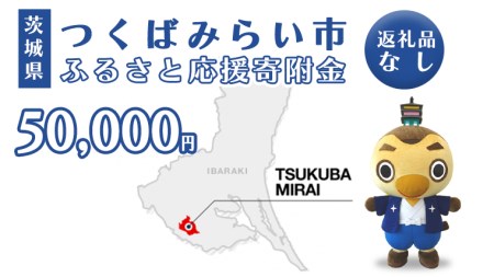 【返礼品なし】茨城県つくばみらい市ふるさと応援寄附金（50,000円)