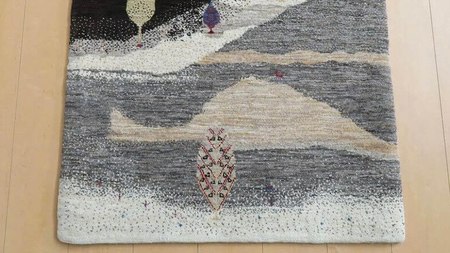 限定1品】ギャッベ ルリバフ 207×82cm 手織り 最高級 天然