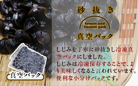 453 しじみ 定期便 1kg 冷凍 砂抜き 500g × 2袋 × 3回 ひぬま やまと シジミ 涸沼 大和 【3ヶ月連続お届け】