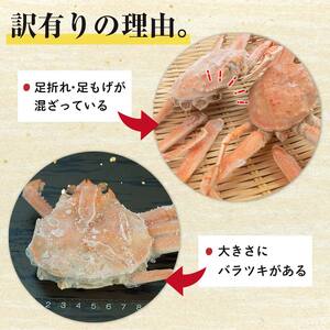 【訳あり】浜茹でオオズワイガニのメス（外子付き）2kg 詰め込みセット 北海道噴火湾産 ＜道産ネットミツハシ＞ かに カニ 蟹 がに 北海道 森町 ふるさと納税 mr1-0727