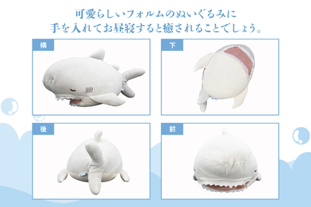 ぬいぐるみ オリジナル カムカムズ ボルスター ホホジロザメ １体 アクアワールド 大洗 限定 グッズ 水族館 さめ サメ 鮫_AQ041