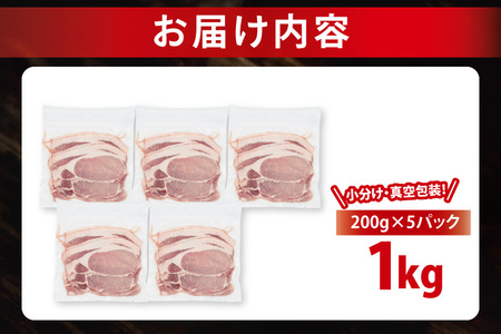 豚肉 ローススライス 1kg 【2025年3月発送予定】 ( 茨城県共通返礼品・茨城県産 ) ＿CY058-3