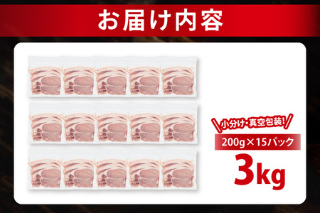 豚肉 ローススライス 3kg 【2026年9月発送予定】 ( 茨城県共通返礼品・茨城県産 ) _CY060-9