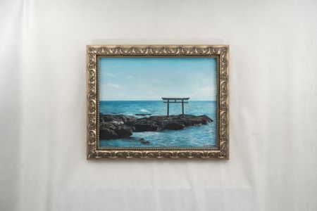 大洗町風景画＜神磯シリーズ 1＞ 原田正有氏作 絵画 油彩画 油絵 1点物