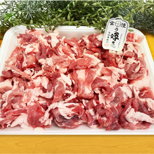 茨城県銘柄豚「常陸の輝き」切り落とし1kg入り (AP005)