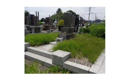 茨城県城里町内の墓地清掃代行サービス　16平方メートル(5坪)以内 (BH002)