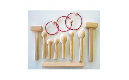 お風呂のおもちゃ、プールのおもちゃ　おんせん木玉ちゃん　木製　手作り　グッド・トイ大賞2021 (AT001)